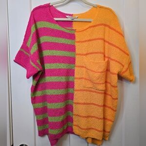 Colorful Striped Knit Top